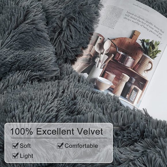 LIFEREVO Luxury Plush Shaggy Duvet Cover Set, Ultra Soft  New Plush Duvet Cover Set, Luxury Ultra Soft Duvet Cover Set Fluffy Plus…